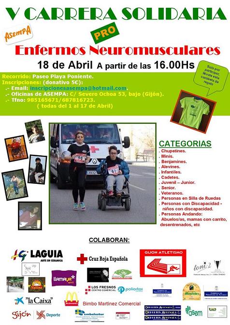 V Carrera Solidaria a favor de los Enfermos Neuromusculares de ASEMPA