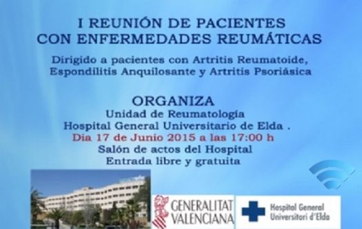 Reunión de Pacientes con Enfermedades Reumáticas, mañana en Elda