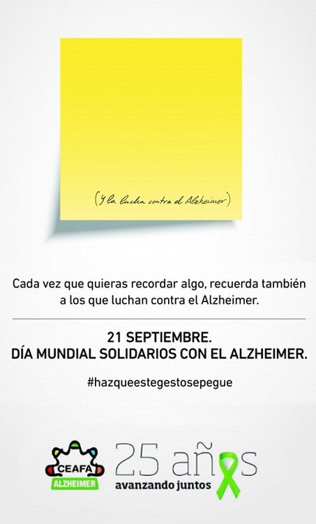 ‘Avanzando juntos’ este lunes en el Día Mundial del Alzheimer
