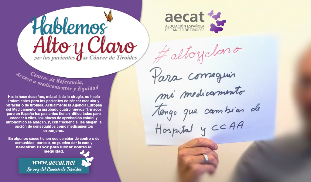 ‘Hablemos alto y claro’ este lunes en el Día Nacional del Cáncer de Tiroides
