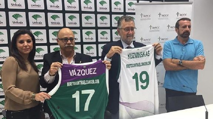 La AECC y el Unicaja de Málaga colaboran en la lucha contra el cáncer