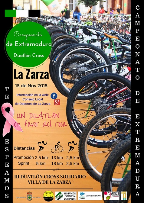 Duatlón Solidario a favor de la AOEx, el 15 de noviembre en La Zarza