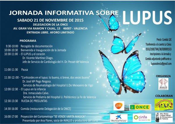 Jornada Informativa sobre Lupus de AVALUS, este sábado en Valencia