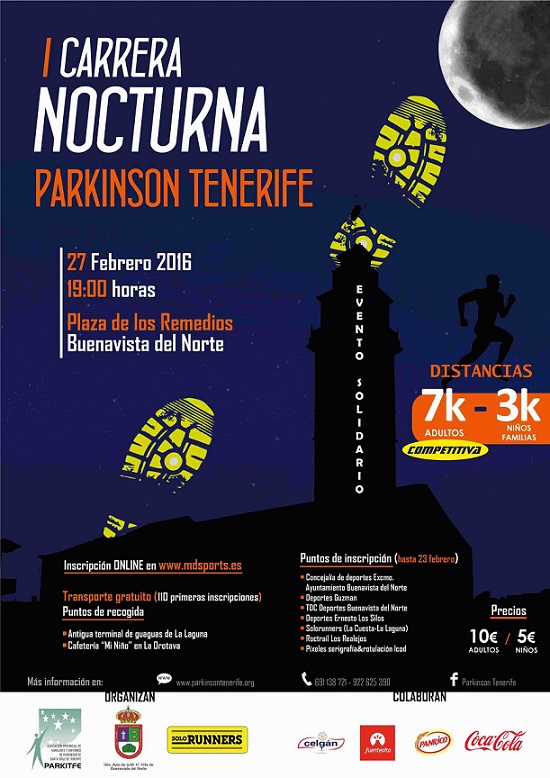 Carrera Nocturna de Parkinson Tenerife, este sábado en Buenavista del Norte