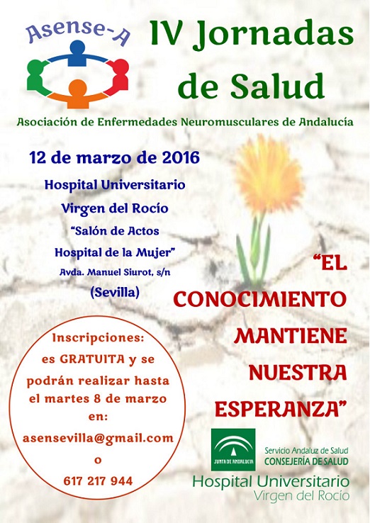 Jornadas para pacientes y familiares de ASENSE-A, el 12 de marzo en Sevilla