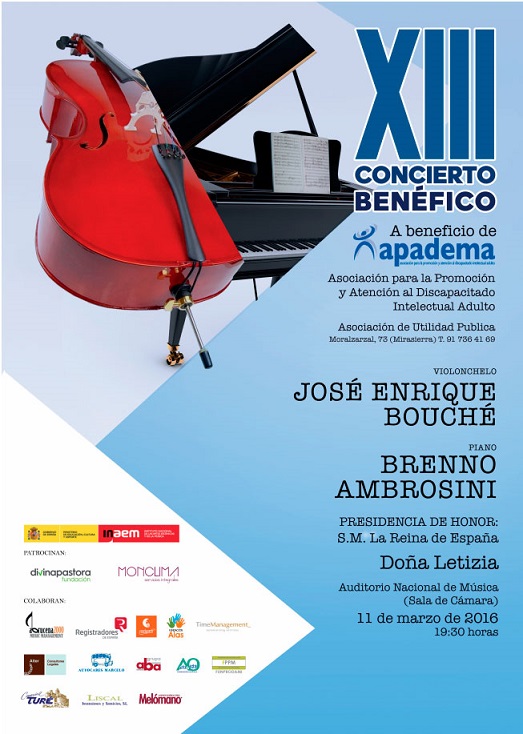 Concierto benéfico a favor de APADEMA, el próximo viernes en Madrid