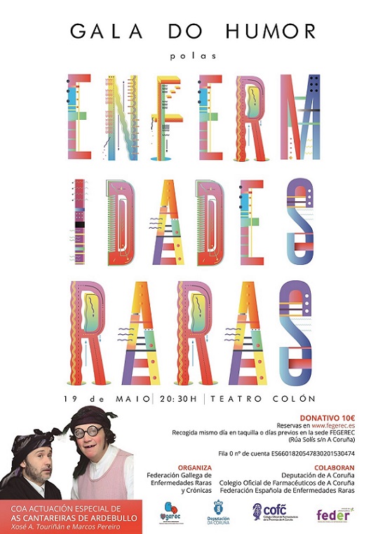 Gala de Humor por las Enfermedades Raras, el jueves en A Coruña