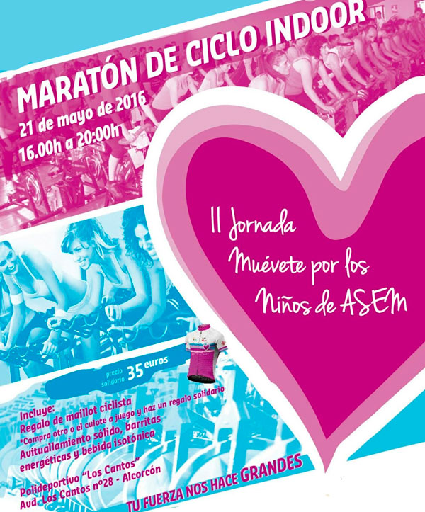 Maratón de Ciclo Indoor de ASEM Madrid, mañana sábado en Alcorcón