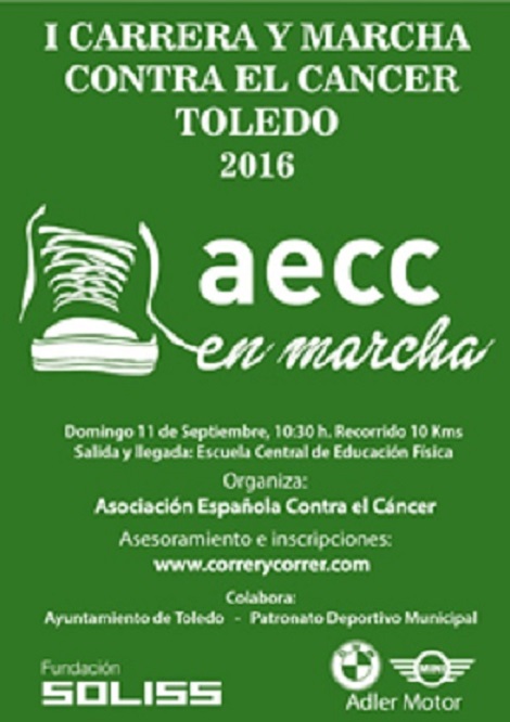 Toledo acoge este domingo su ‘I Carrera y Marcha contra el Cáncer’ de la AECC