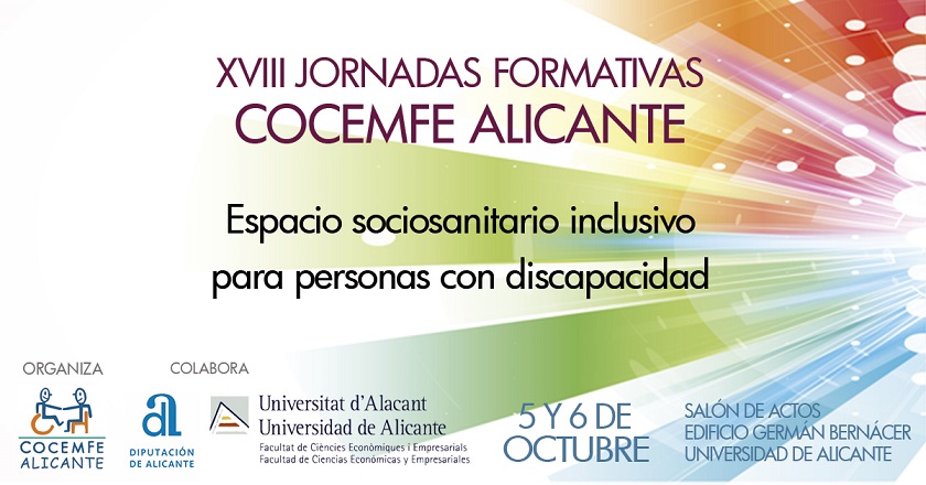 Inscríbete en las XVIII Jornadas Formativas de COCEMFE Alicante