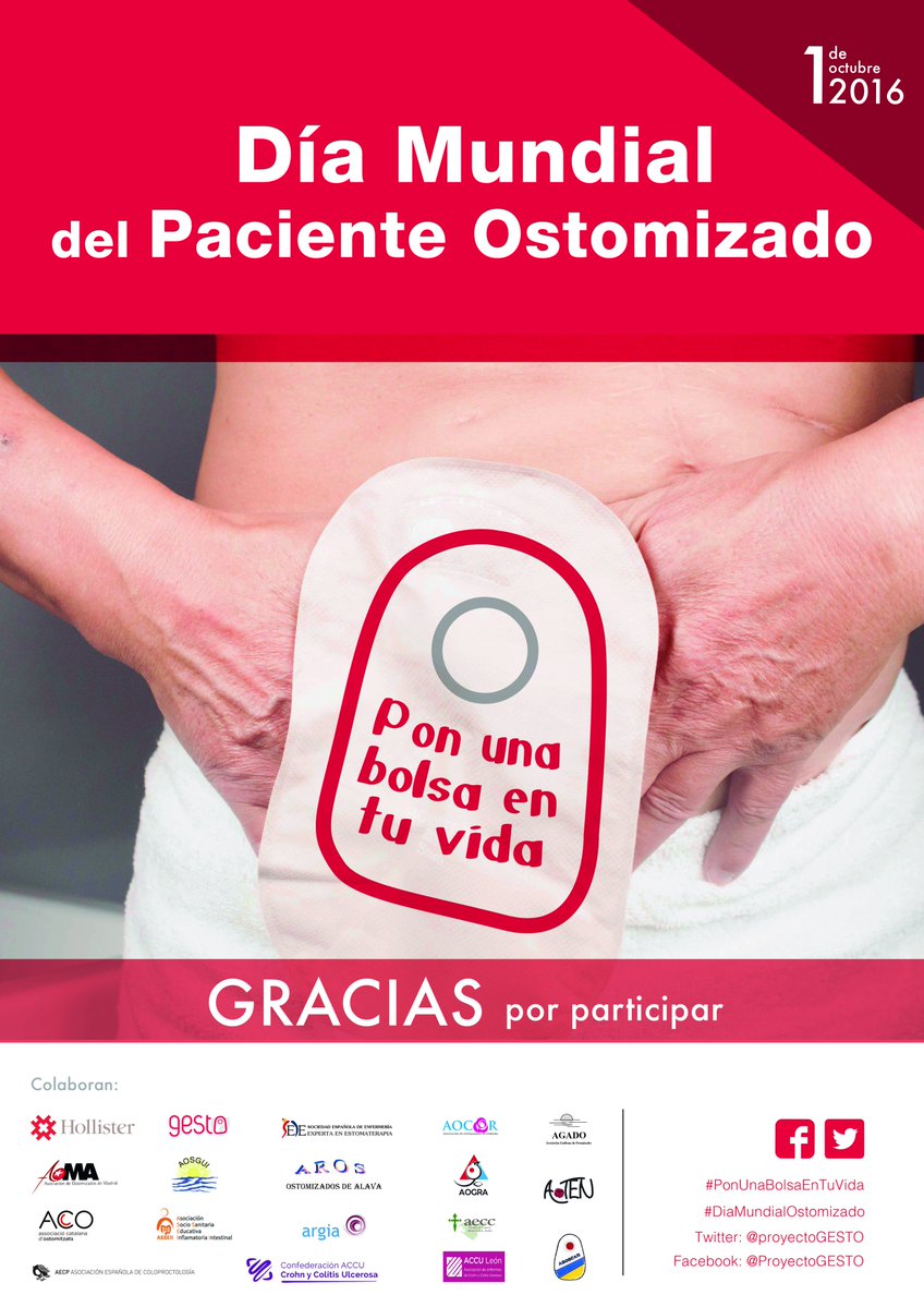 #PonUnaBolsaEnTuVida en el Día Mundial del Ostomizado