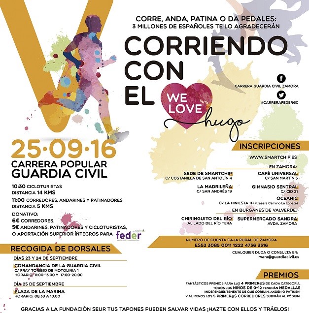 V Carrera Popular ‘Guardia Civil de Zamora’ a beneficio de FEDER