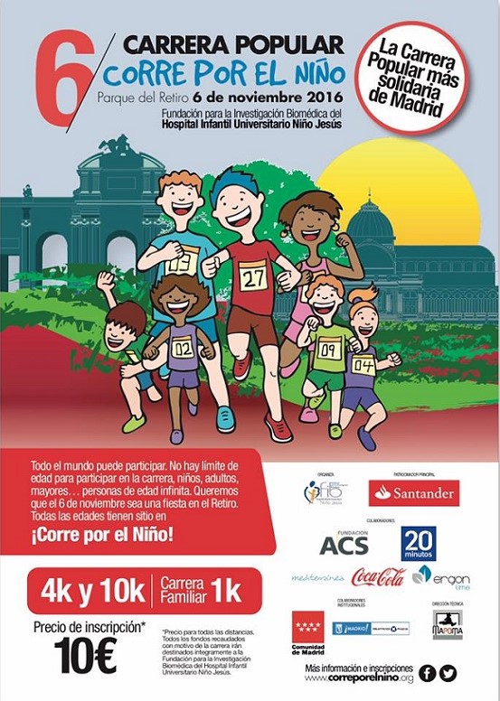 ‘Corre por el niño’ este domingo en Madrid para la investigación biomédica