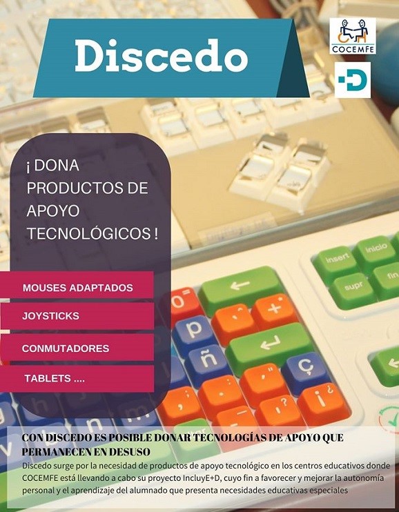Banco de productos de apoyo tecnológicos para alumnos con discapacidad