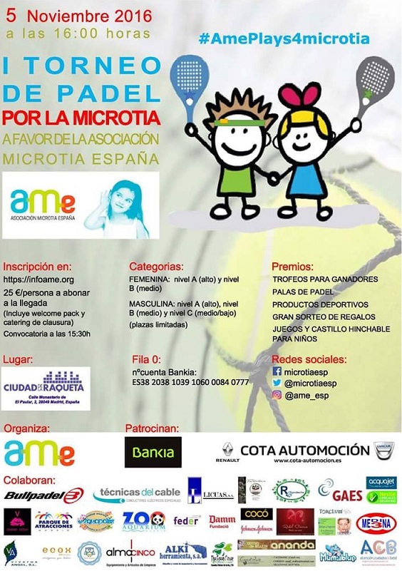 I Torneo de Pádel Solidario a favor de la Microtia de AMES