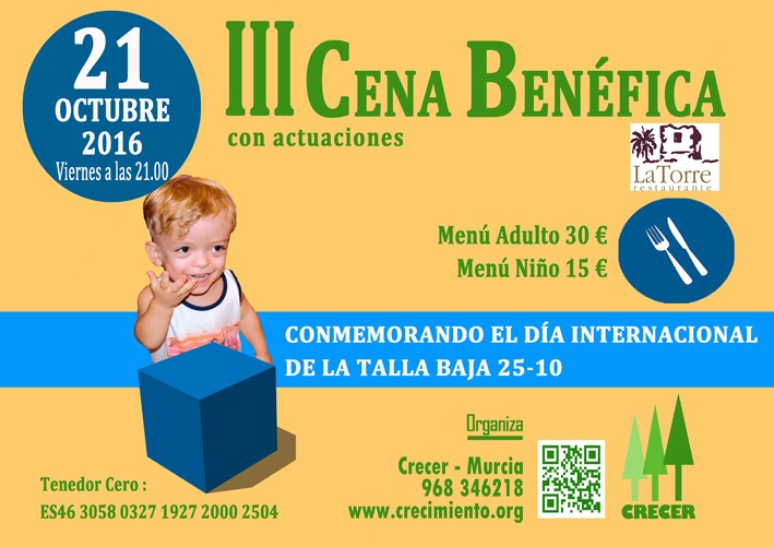 III Cena Benéfica de la Asociación Nacional para Problemas del Crecimiento
