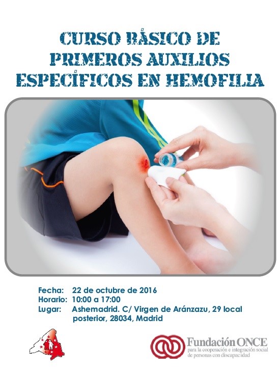 ‘Curso Básico de Primeros Auxilios en Hemofilia’ de Ashemadrid