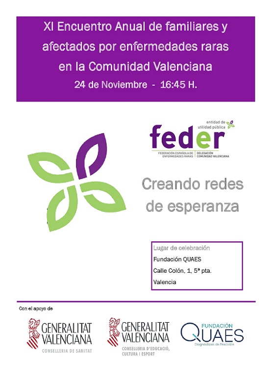 XI Encuentro de familiares y afectados por ER en la Comunidad Valenciana
