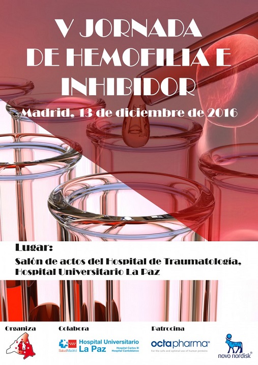 V Jornada de Hemofilia e Inhibidor de Ashemadrid, el martes en Madrid