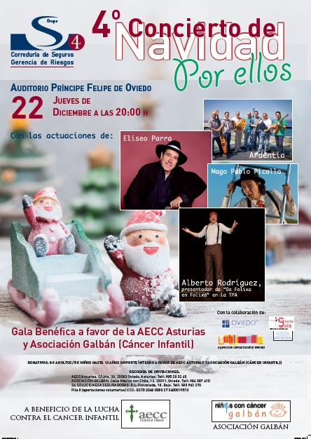 Concierto Solidario frente al cáncer infantil, el 22 de diciembre en Oviedo