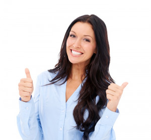 mujer optimista