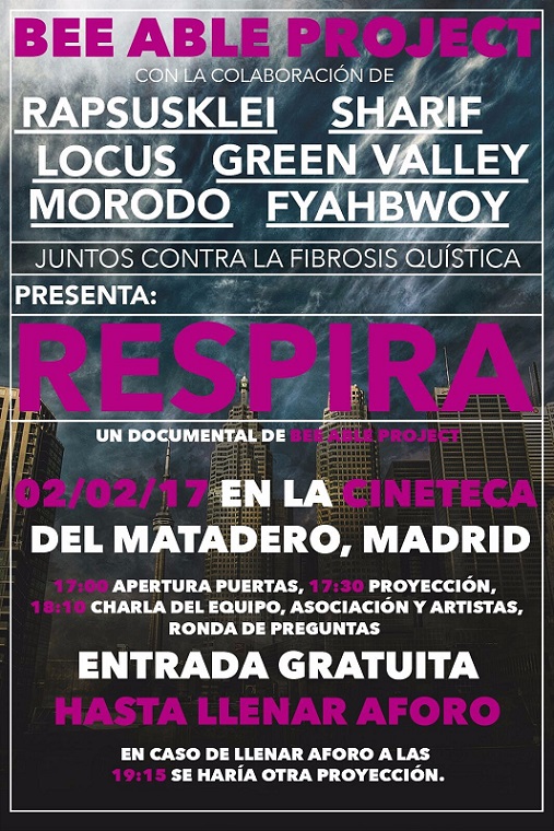 Proyección del documental ‘Respira’ sobre la FQ, mañana jueves en Madrid
