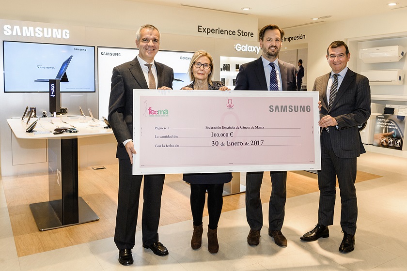 Samsung dona 100.000 euros a FECMA para la investigación del cáncer de mama