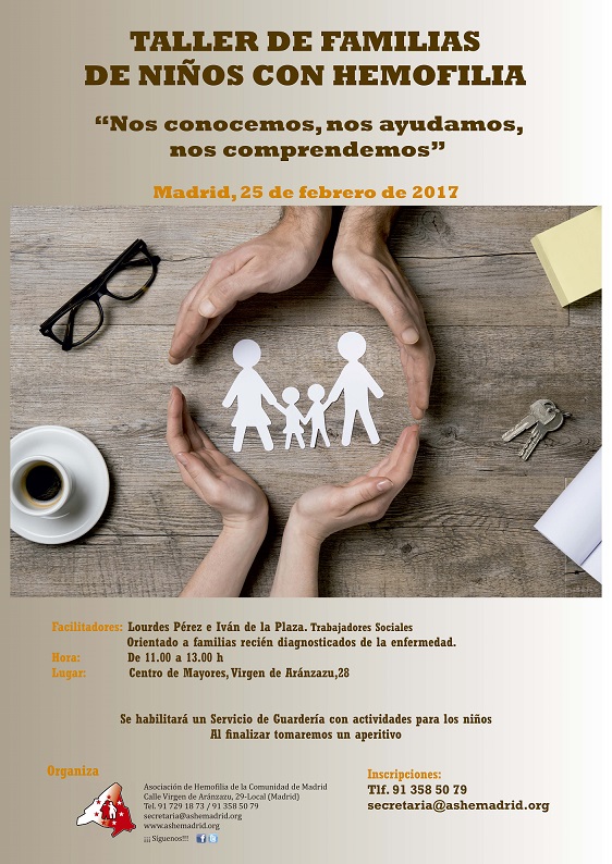 Taller de Ashemadrid para familias recién diagnosticadas de hemofilia