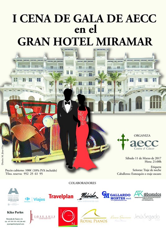 La AECC Málaga celebra su I Cena de Gala en el Gran Hotel Miramar