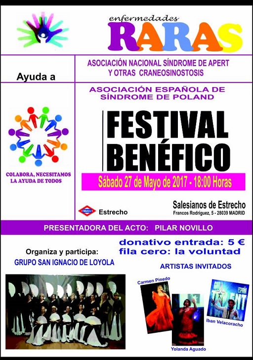 Festival Benéfico a favor de APERTcras y la AESIP, este sábado en Madrid