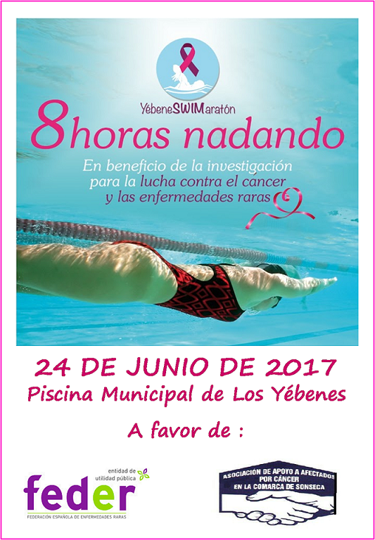 Prueba solidaria ‘8 horas nadando’ para la investigación de las ER y el cáncer