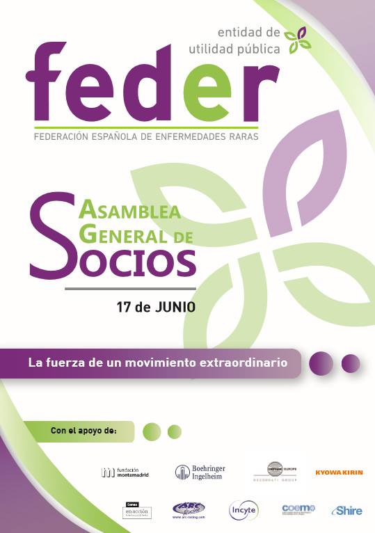 Asamblea General 2017 de FEDER, el próximo sábado en Madrid
