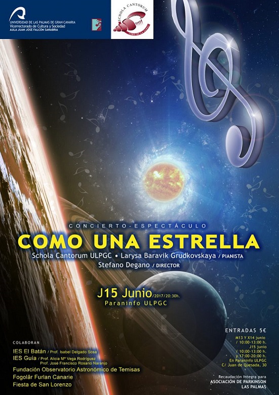 Concierto ‘Como una estrella’ a beneficio de Parkinson Gran Canaria