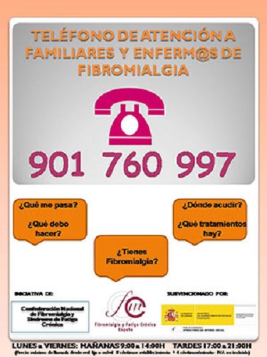 Servicio de Atención Telefónica para pacientes de fibromialgia y familiares