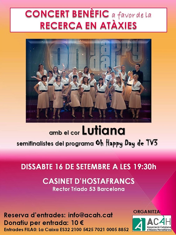 Concierto benéfico de la ACAH para la investigación de las ataxias