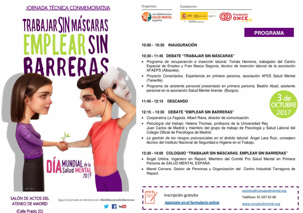 Imagen programa Día Mundial de la Salud Mental 2017 Imagen programa Día Mundial de la Salud Mental 2017