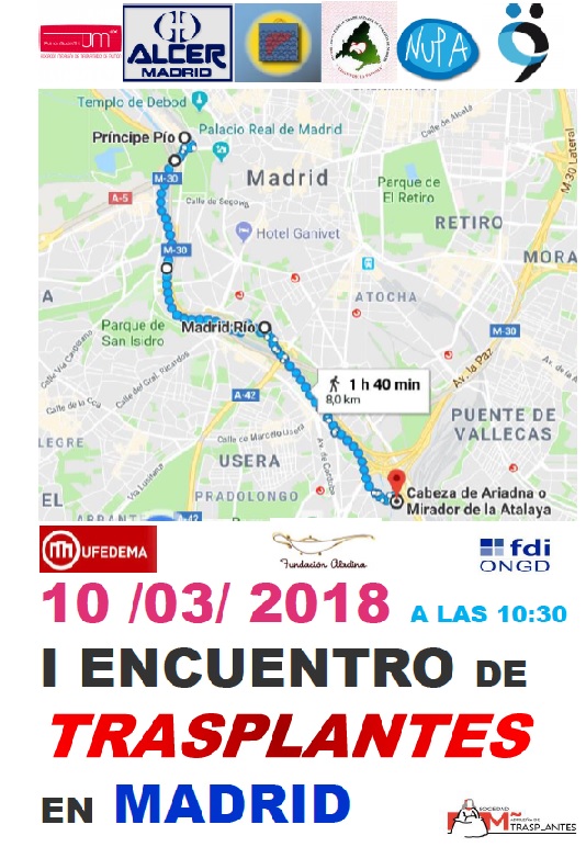I Encuentro de Trasplantes en Madrid’, el sábado 10 de marzo en Madrid