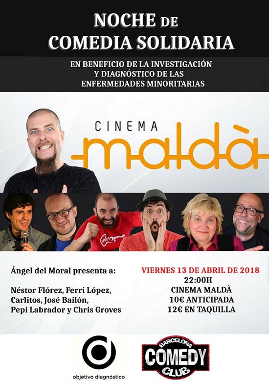 Noche de comedia en Barcelona para la investigación y diagnóstico de las ER