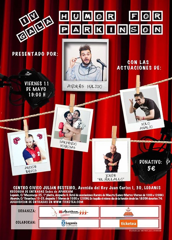 IV Gala ‘Humor for Parkinson’ de APARKAM, mañana viernes en Leganés