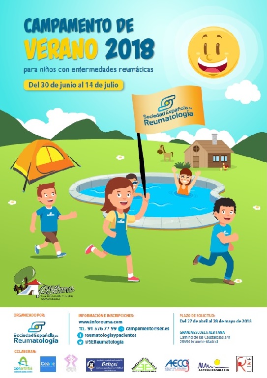 Inscríbete en el VI campamento de verano para niños con enfermedades reumáticas