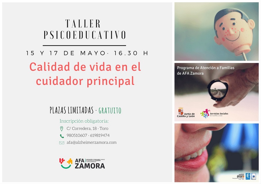 Taller psicoeducativo ‘Calidad de vida en el cuidador principal’ de AFA Zamora