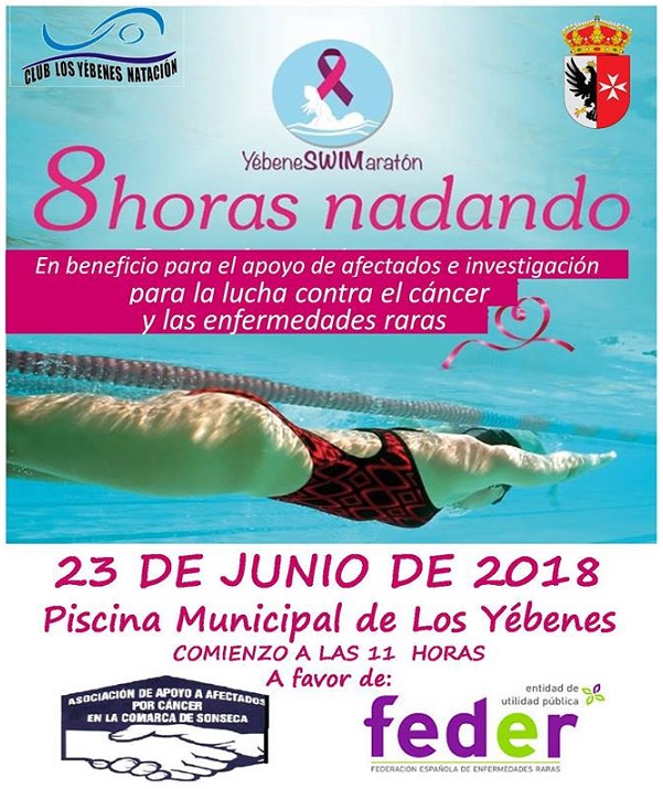 Brazadas solidarias en Los Yébenes para la investigación de las ER y el cáncer