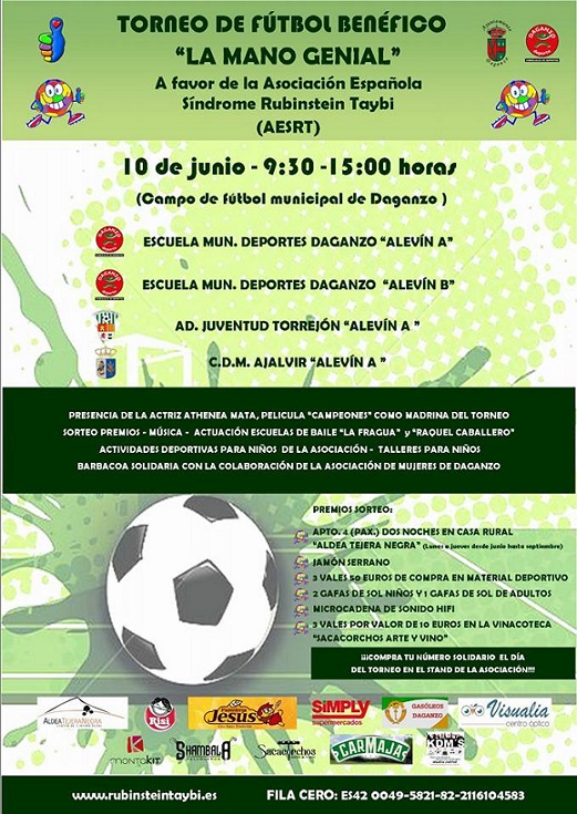 Torneo de Fútbol Benéfico a favor de la AESRT, el domingo en Daganzo
