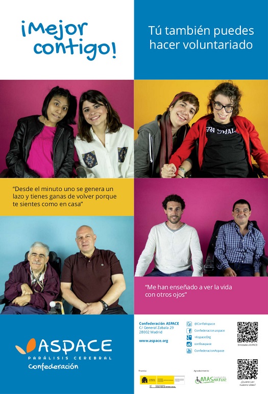 Campaña de voluntariado ‘Mejor contigo’ de Confederación ASPACE
