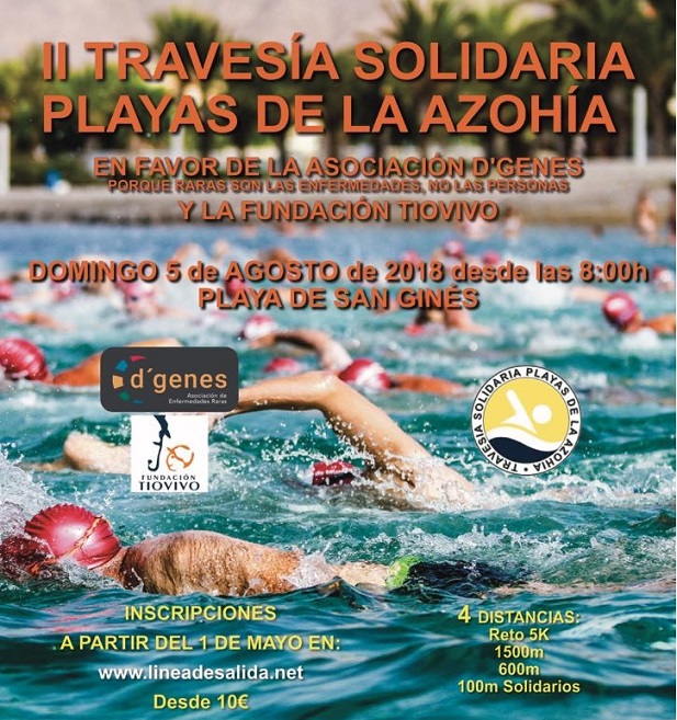 Travesía a nado solidaria a beneficio de D’genes y Fundación Tiovivo