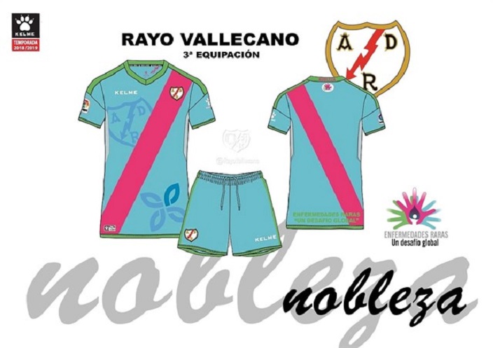 El Rayo Vallecano dedica su tercera equipación a la lucha frente a las ER