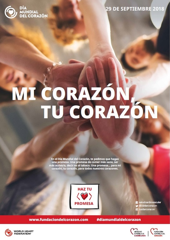 ‘Mi corazón, Tu corazón’, lema de la celebración del Día Mundial del Corazón