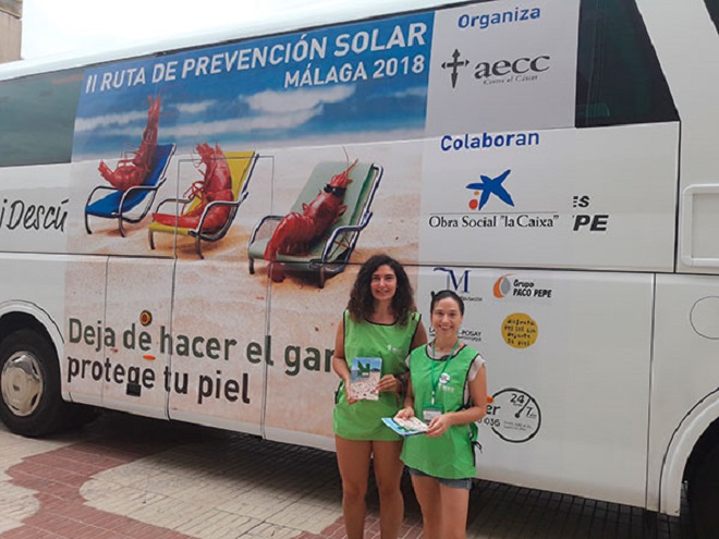 Campaña de AECC Málaga para la prevención del cáncer de piel