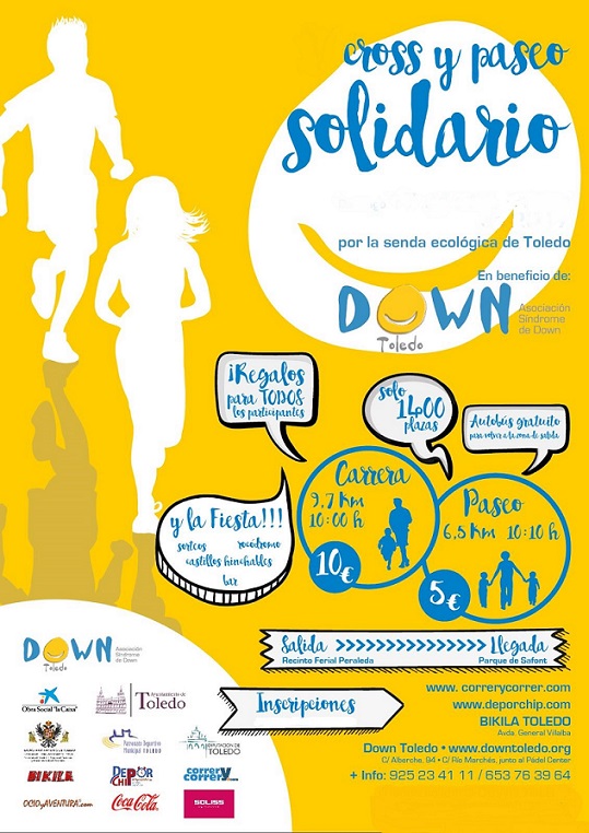 VI ‘Cross y Paseo Solidario’ de Down Toledo, este domingo en Toledo