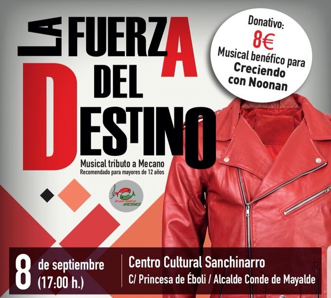 Musical benéfico a favor de Creciendo con Noonan, este sábado en Madrid